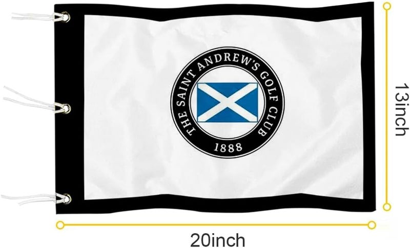 2BUT Saint Andrews Golf Club Golf Pin USGA Flag Practic Putting Green Golf Flag For Backyard Garden Double-Sewn 600D Nylon Miniature Pin Flag (20"x13" Grommet) - Image 2